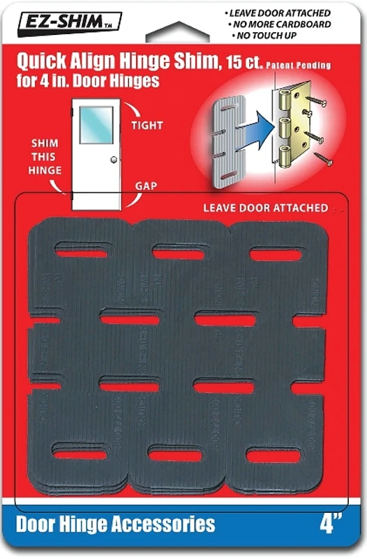 Quick-Align Hinge Shim For 4-In. Hinges, 15-Pk.