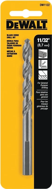 Black Oxide Drill Bit, 11/32 In.
