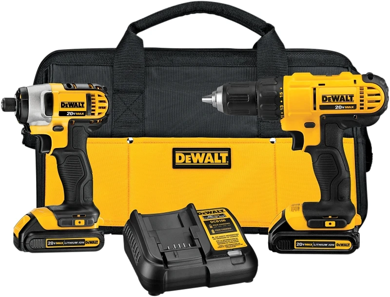 20-Volt Max Drill/Driver & Impact Driver Combo Kit, 1/2 In., (2) Batteries