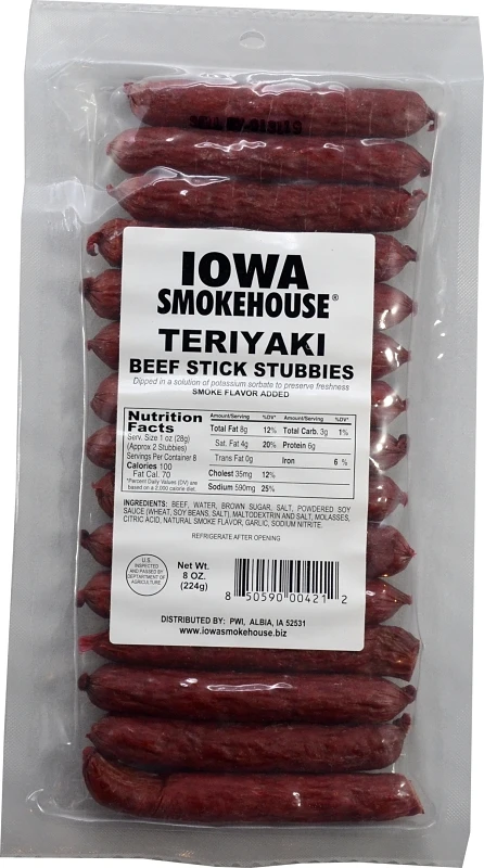 Beef Stick Stubbies, Teriyaki, 8-oz.