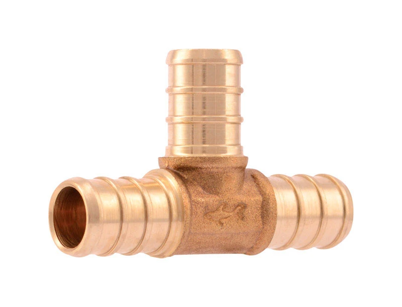 Insert Pipe Tees, Lead Free, 1/2 In. Brass Barb, 10-Pk.