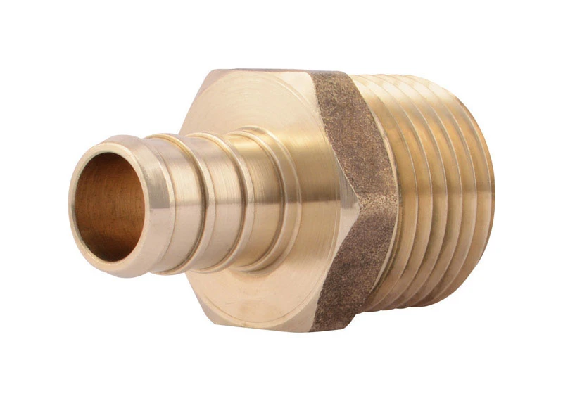 Pipe Adapters, Lead Free, 1/2 Brass Barb x 1/2 In. MPT, 10-Pk.