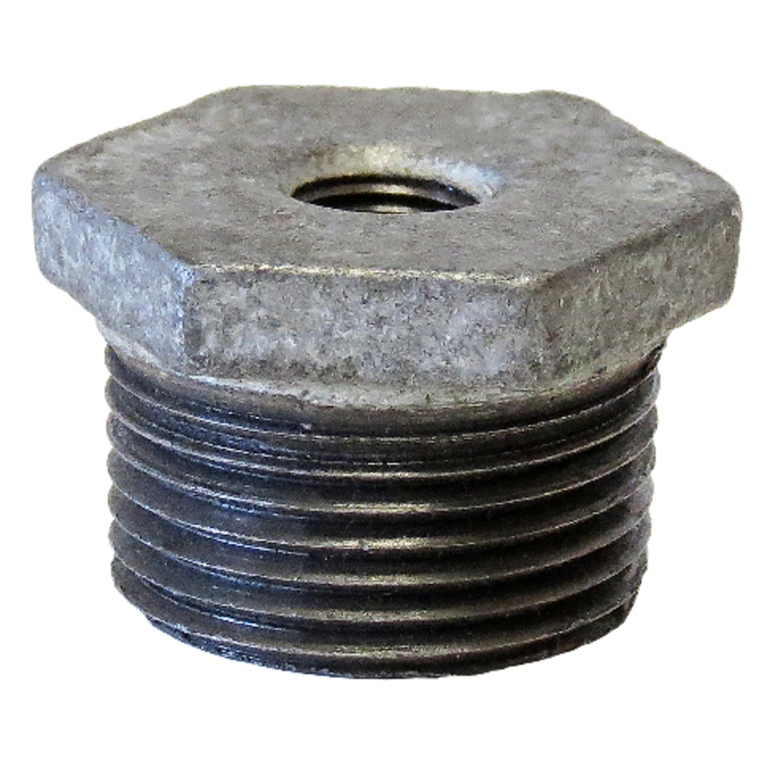 Galvanized Pipe Hex Bushing, 3/8 x 1/4 In.