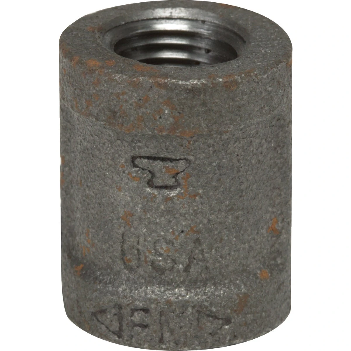 Black Pipe Malleable Coupling, Right Hand, 1/2 In.