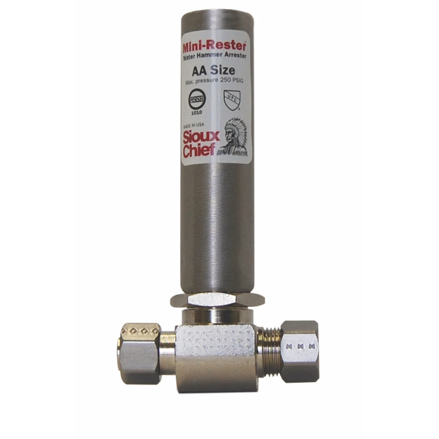 Brass Mini-Rester Residential Water Hammer Arrester, 3/8 In.