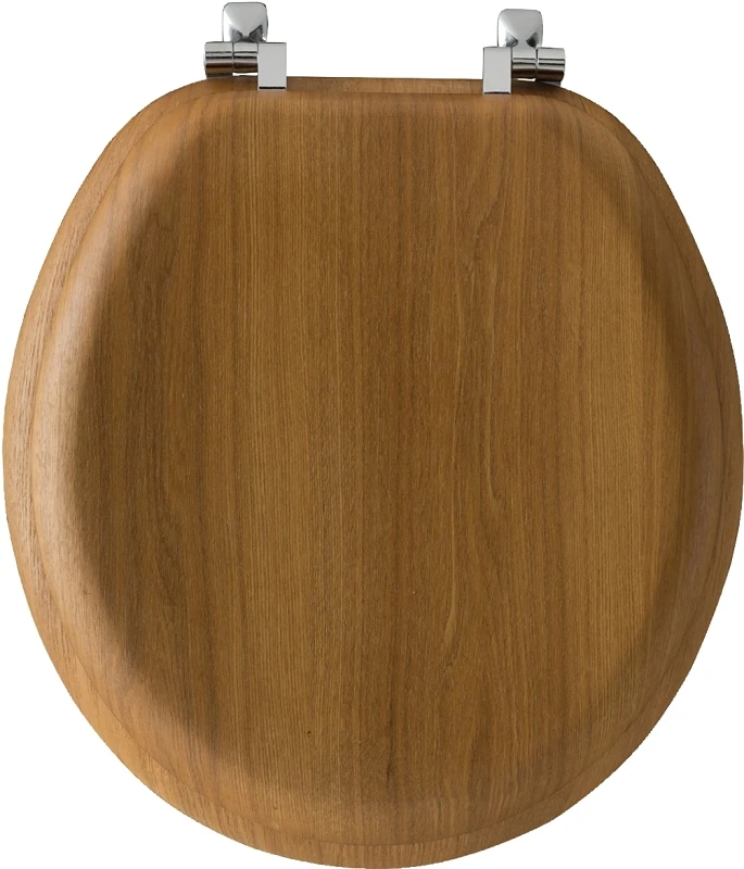 Natural Reflections Toilet Seat, Round, Wood Veneer, Oak