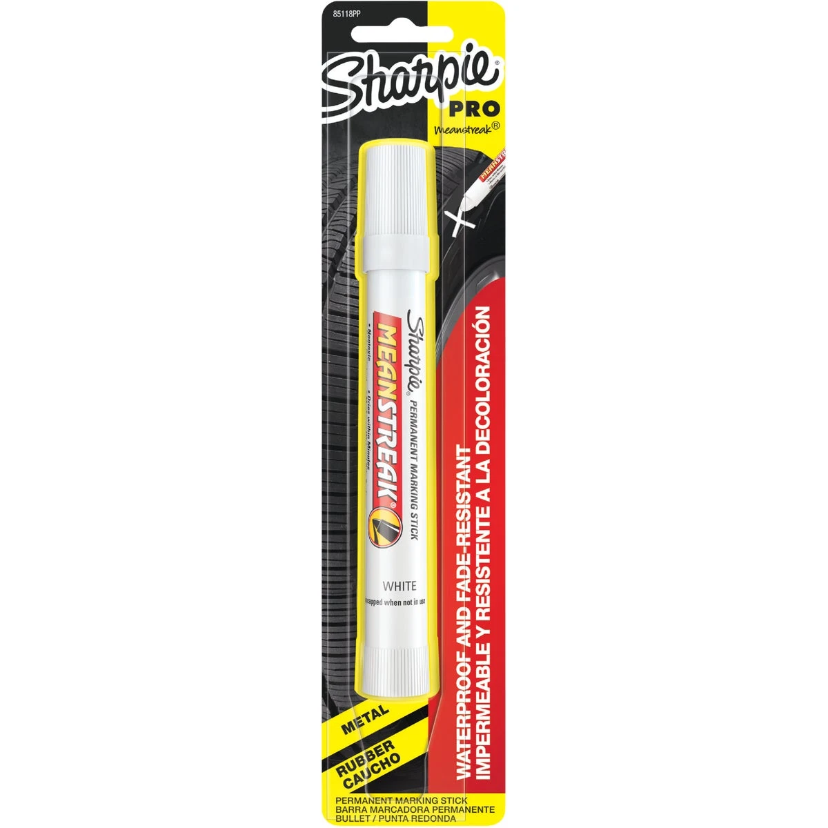 MeanStreak Permanent Marking Stick, White