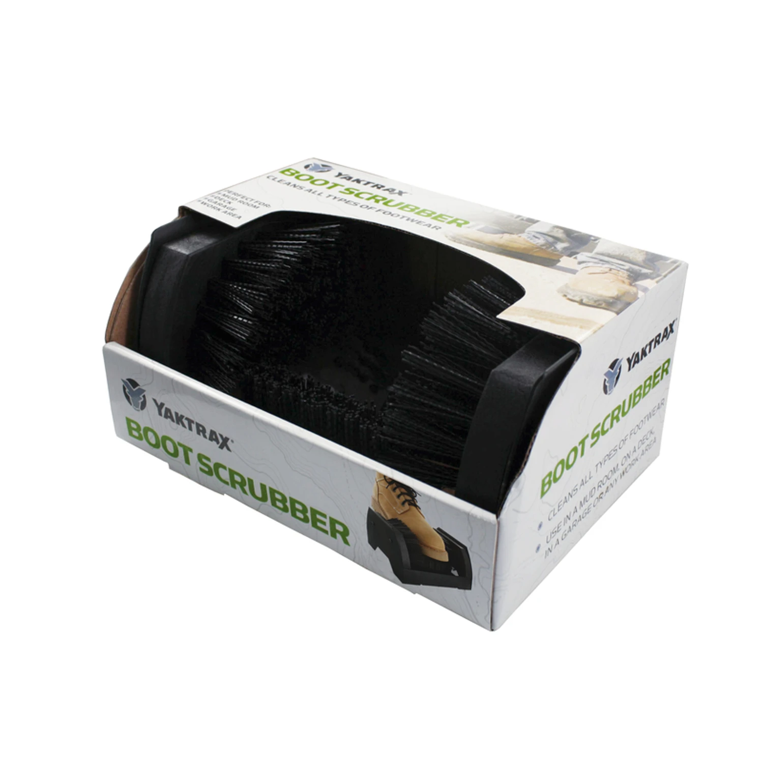 Boot Cleaner / Scrubber, Heavy-Duty Steel & Plastic, 6 x 9,25 x 5-In.