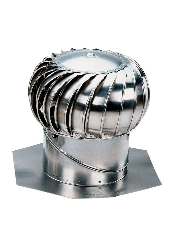 Airhawk Ventilation Turbine, Internal Brace, Aluminum, Mill Finish, 12 In.