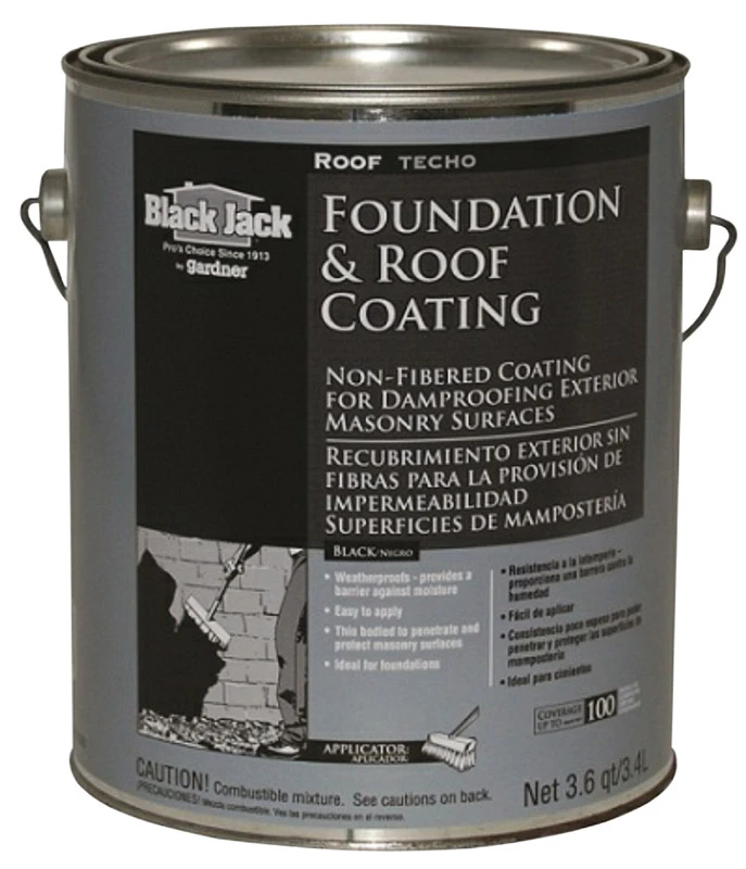 Roof & Foundation Coating, Non-Fibered, 3.6-Qt.