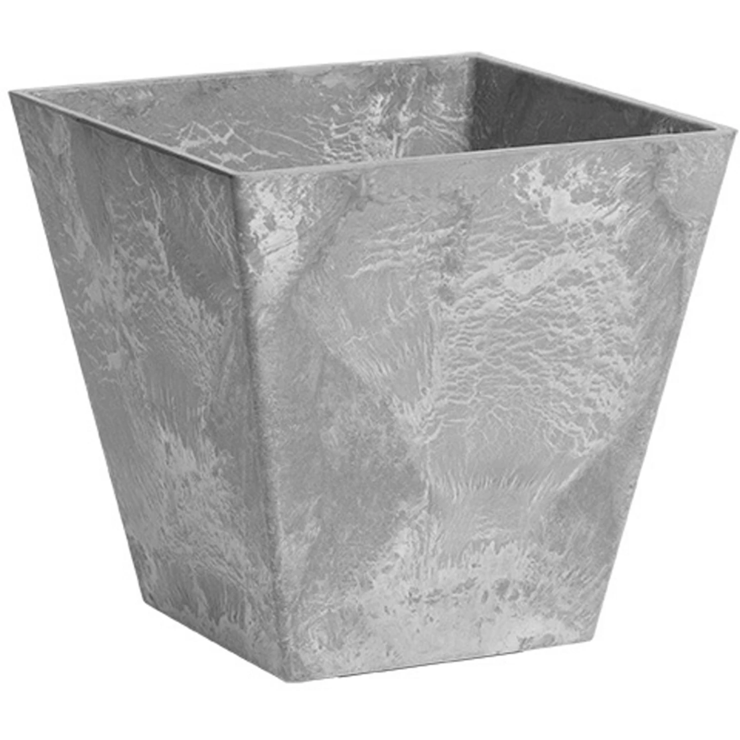 ArtStone Ella Planter, Resin & Natural Stone, Gray, 10 In. Sq.