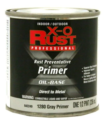 Metal Primer, Oil-Base, Interior/Exterior, Gray, 1/2 Pt.