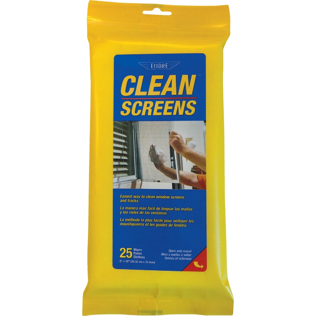 Clean Screens Towelettes, 8 x 10 In., 25-Pk.