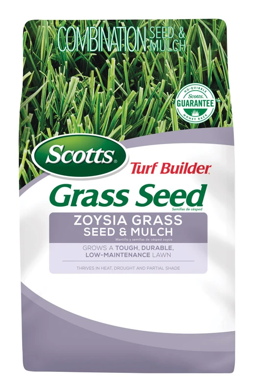 Turf Builder Grass Seed Zoysia Grass Seed & Mulch, 5 Lbs., Covers 665 Sq. Ft.