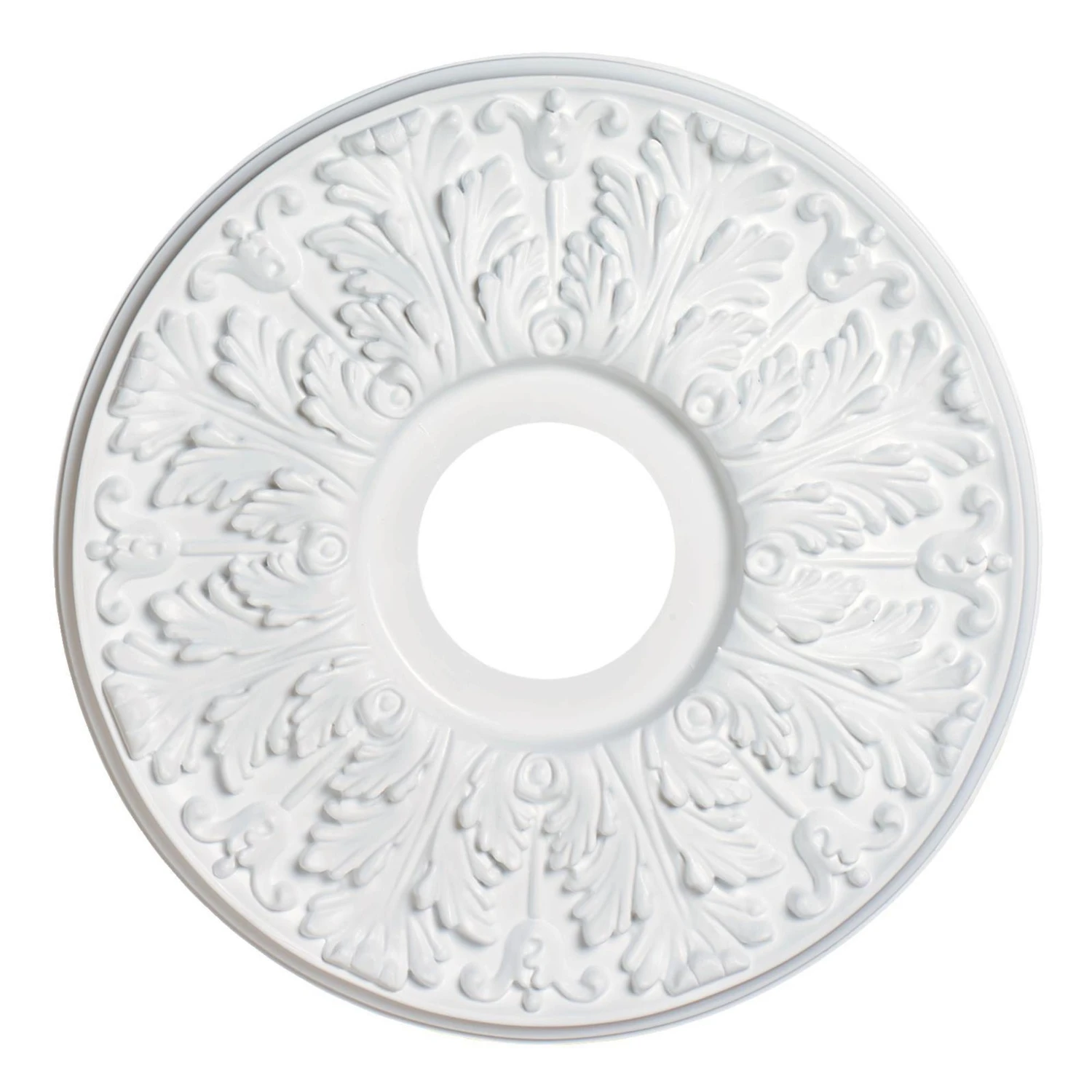 White Decorative Ceiling Fan Medallion, 16-In.