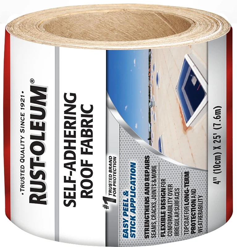 Fabric Roof Tape, Self Adhering, 4 x 16-Ft.