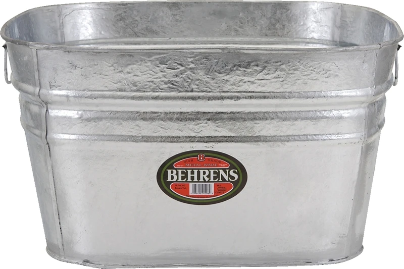 Square Pet & Stock Tub, Weather & Rust Resistant Steel, 15.5-Gallons