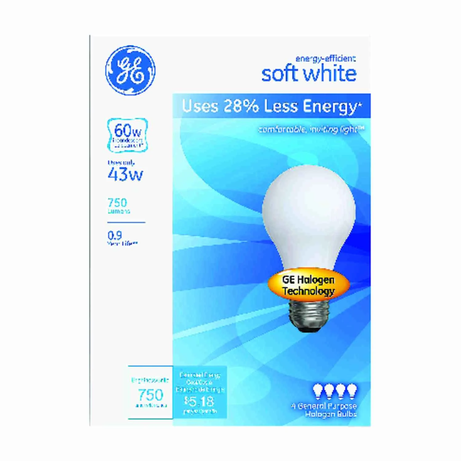 LED Light Bulbs, A19, Soft White, 760 Lumens, 10 Watt, 4-Pk.