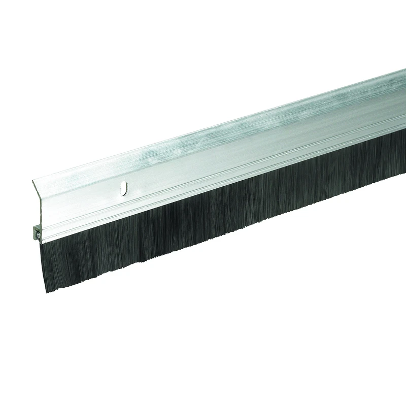 Brush Door Sweep, Heavy-Duty Aluminum, 2 x 36 In.