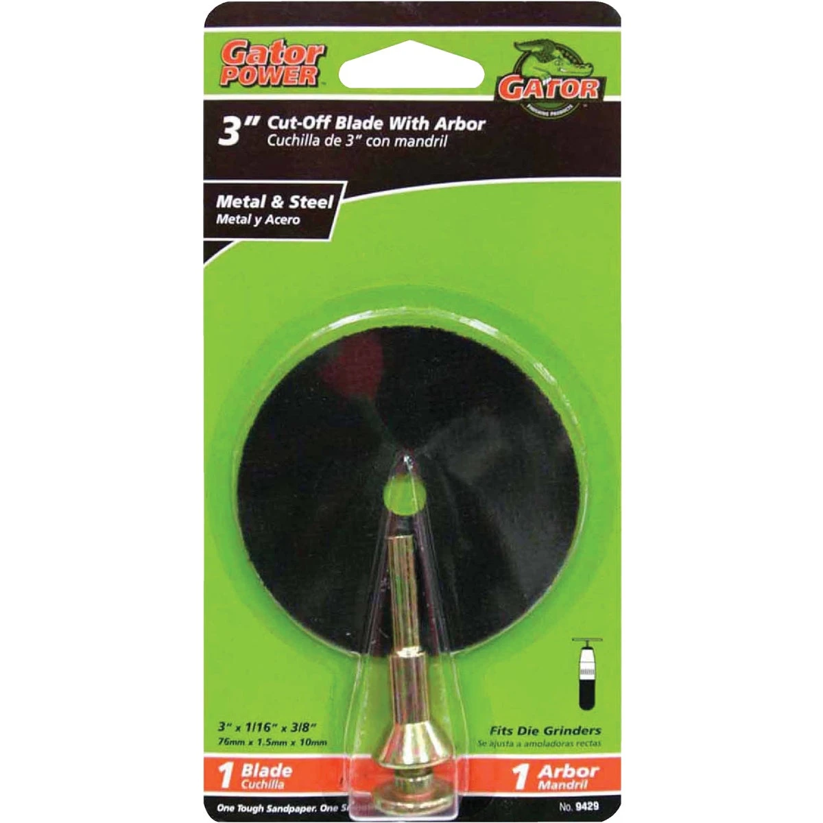 Metal Cut Off Blade B Series Adaptor With 3 In. x 1/16 In. x 3/8 In.