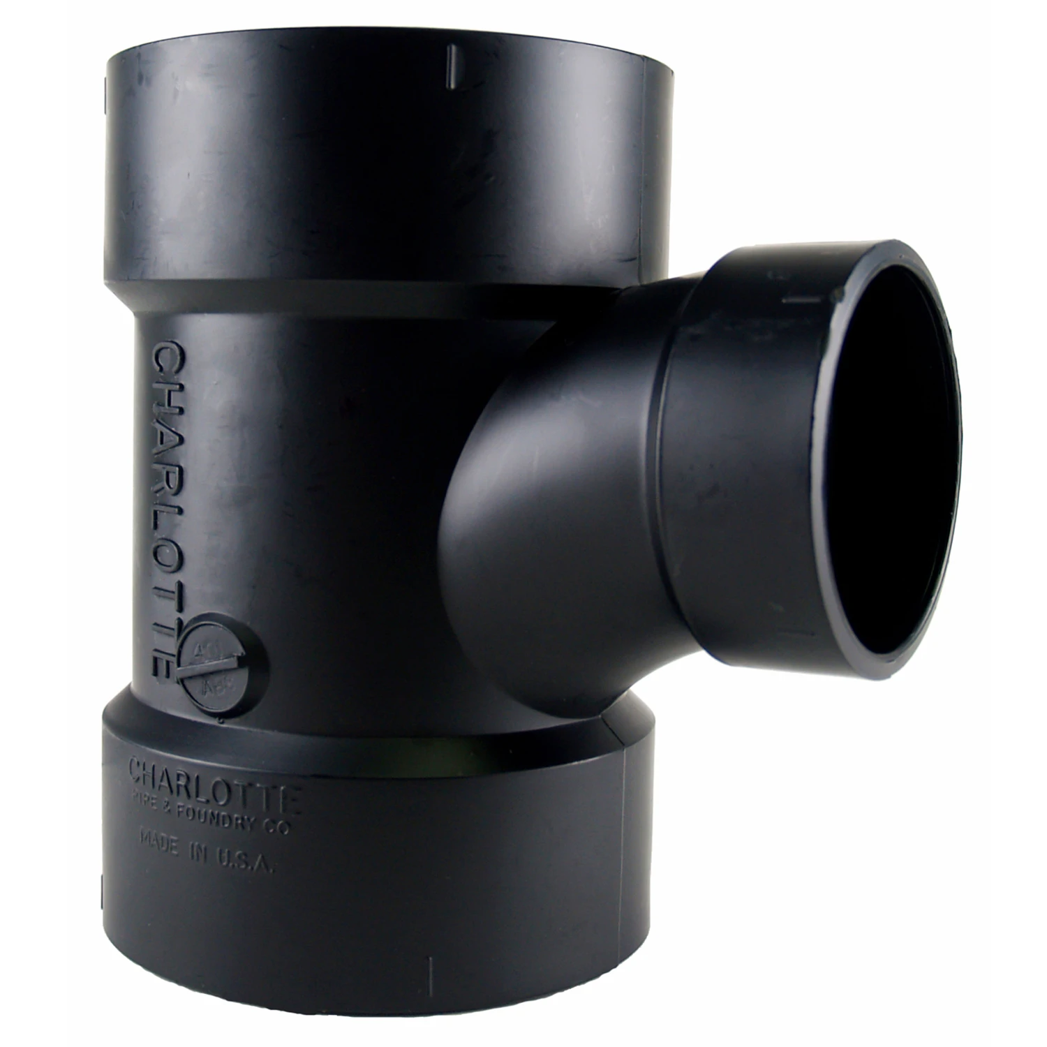 ABS/DWV Reducing Sanitary Tee, 4 x 4 x 2 In.