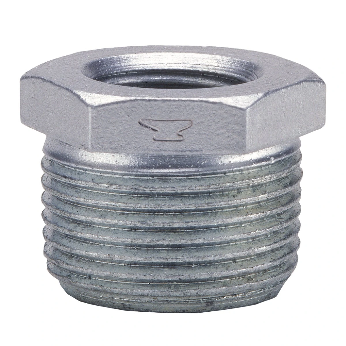 Galvanized Pipe Hex Bushing, 1-1/2 x 1-1/4 In.