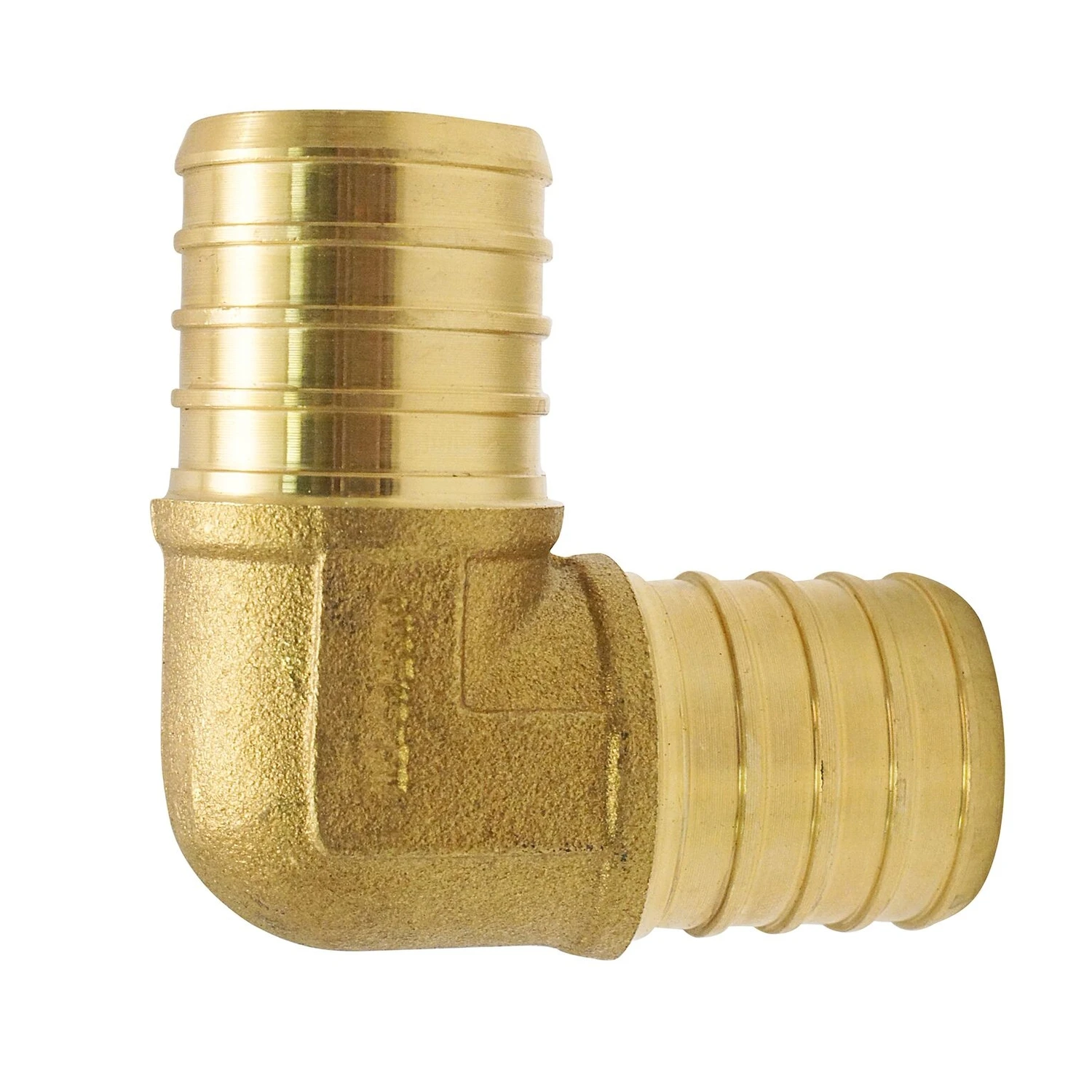 1 In. Pex Barb Brass 90 Degree Elbow Fitting - Model Apxe11
