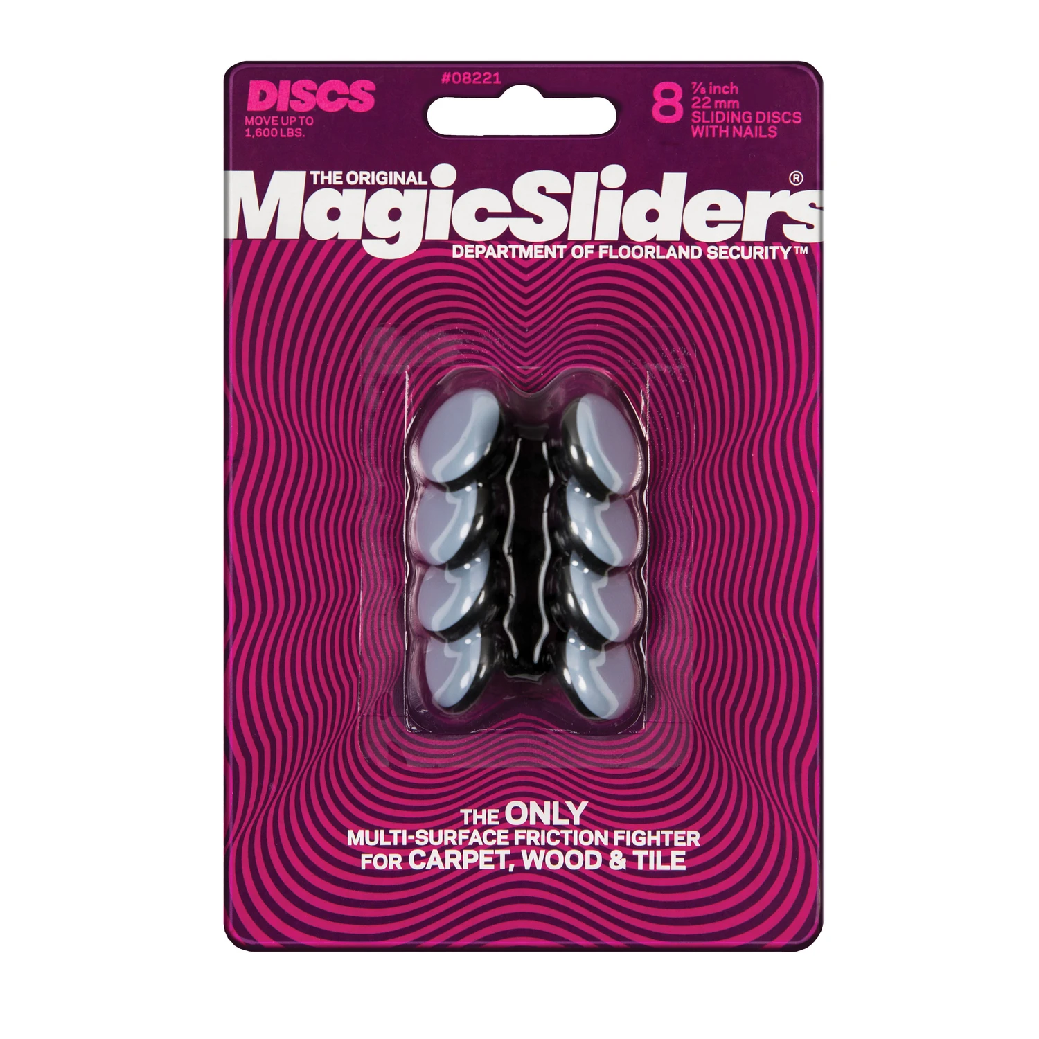Surface Protectors, Furniture Sliding Discs, 7/8-In. Round, 8-Pk.