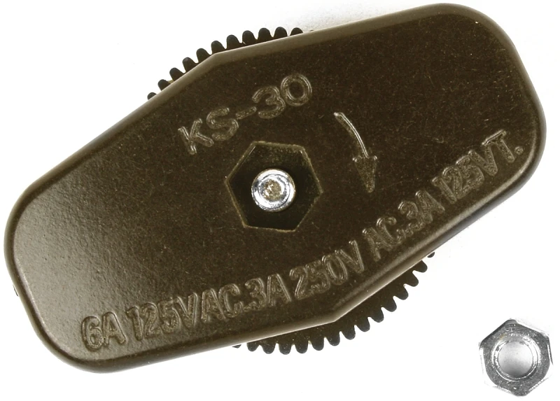 Lamp Cord Feed Through On/Off Switch, Brown