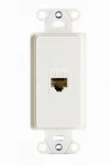 Pass & Seymour Wall Jack, Cat5e/RJ45, 1-Port, White