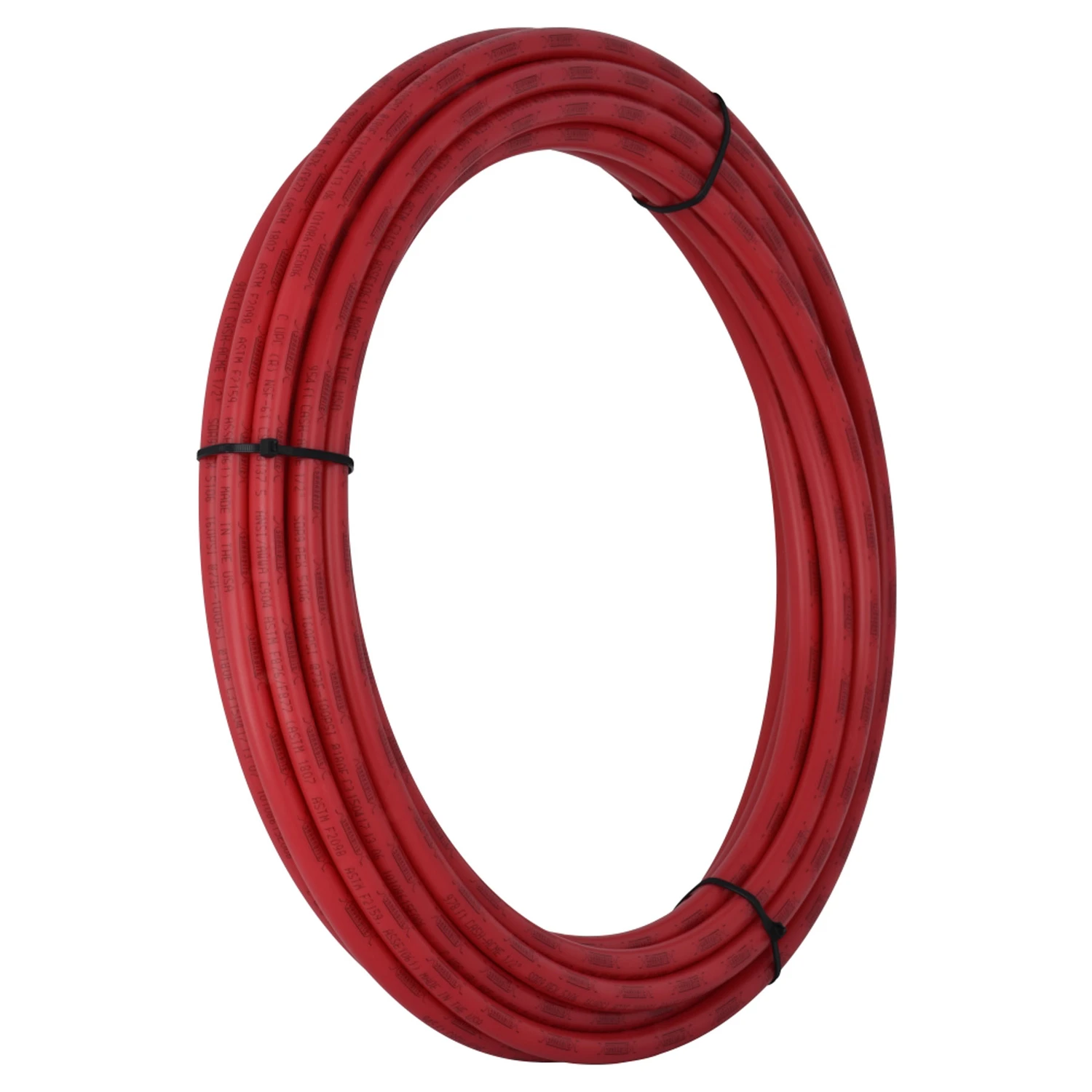 PEX Coil Pipe, Red, 1/2 In. Rigid Copper Tube Size x 50 Ft.