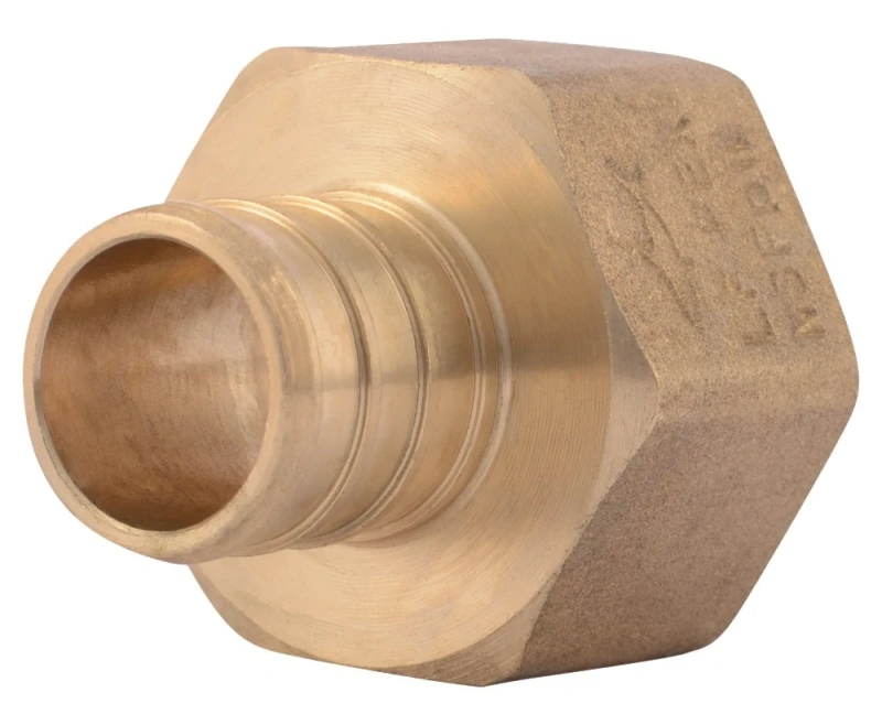 Pipe Adapter, Lead Free, 3/4 Brass Barb x 3/4 In. FPT