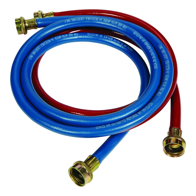 Color-Coded Washing Machine Hose, 3/8 In. x 4 Ft.