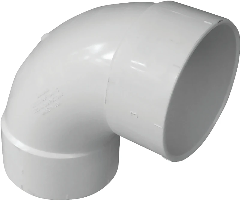 PVC Pipe Long Turn Elbow, 90-Degree, Hub x Hub, 3 In.