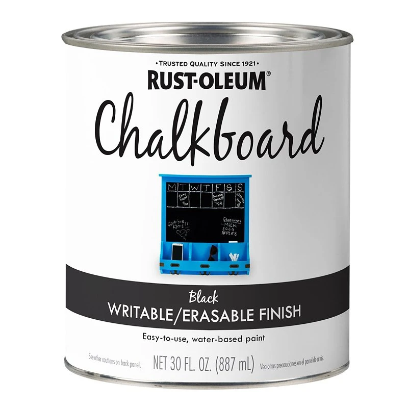 Specialty Chalkboard Brush On Latex Paint, Black, Qt.