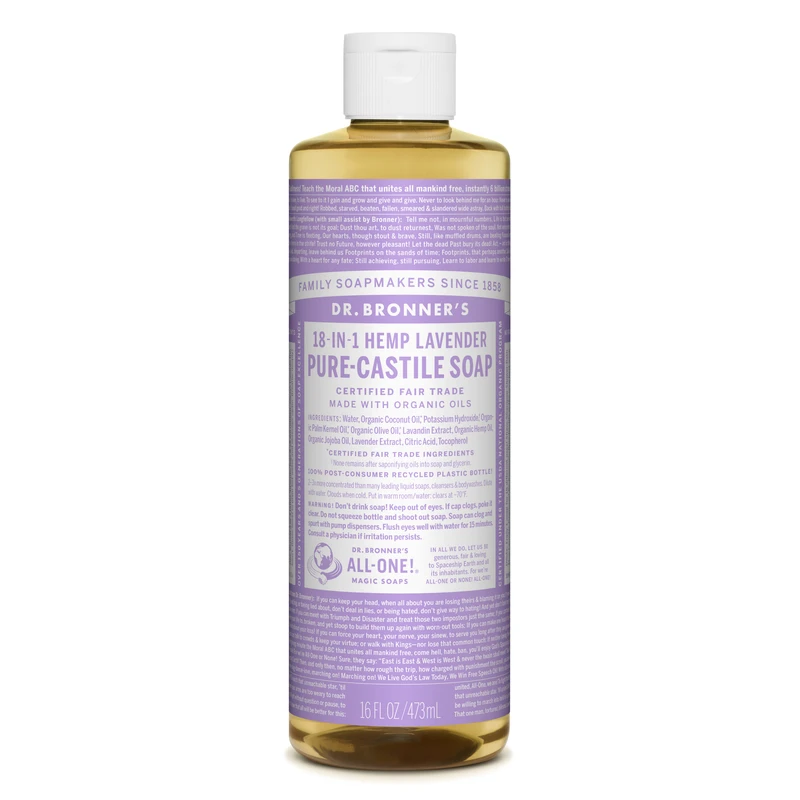 Pure Castile Liquid Soap, Lavender, 16 oz. Concentrate