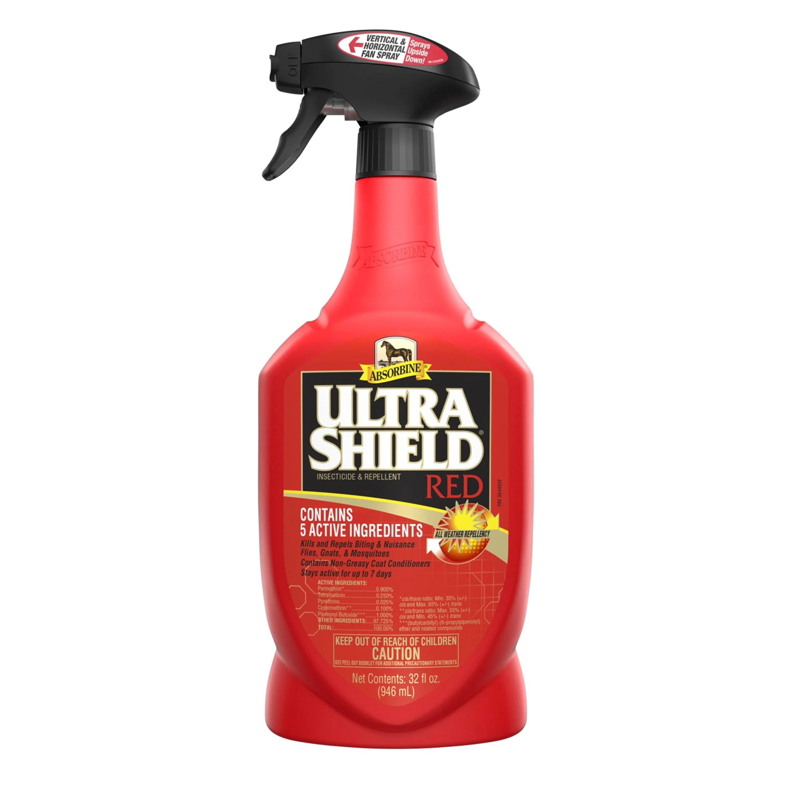 UltraShield Red Fly Repellent For Horses, 32-oz.