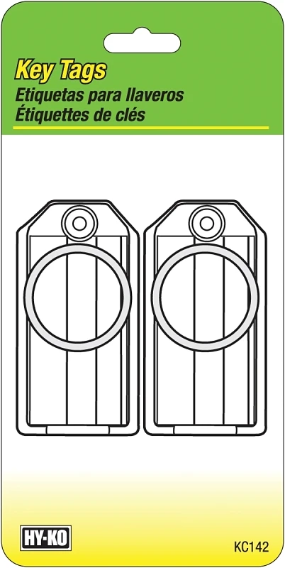 Identification Tag with Split Ring, Clear, 2-Pk.