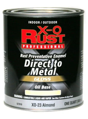 X-O Rust Premium Anti-Rust Oil-Base Paint, Gloss Almond, Interior/Exterior, 1 Qt.