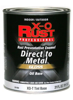 X-O Rust Premium Anti-Rust Enamel, Oil-Base Tint Base, Interior/Exterior, 1 Qt.