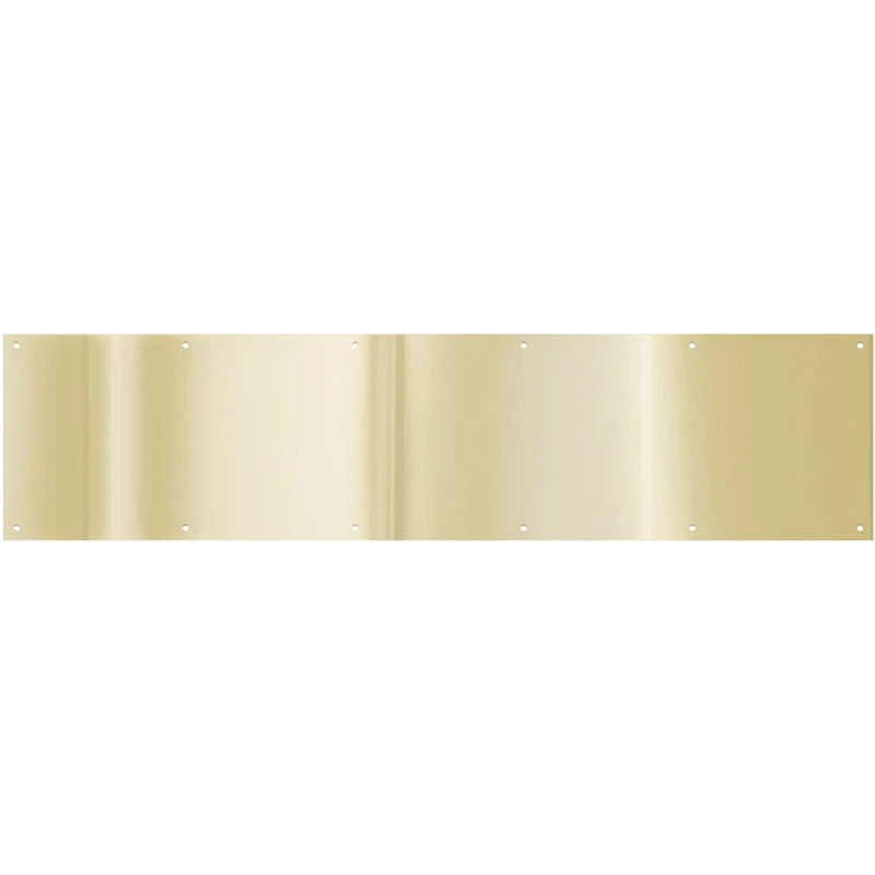 8 In. H X 34 In. L Bright Brass Aluminum Kickplate - Model N244-079