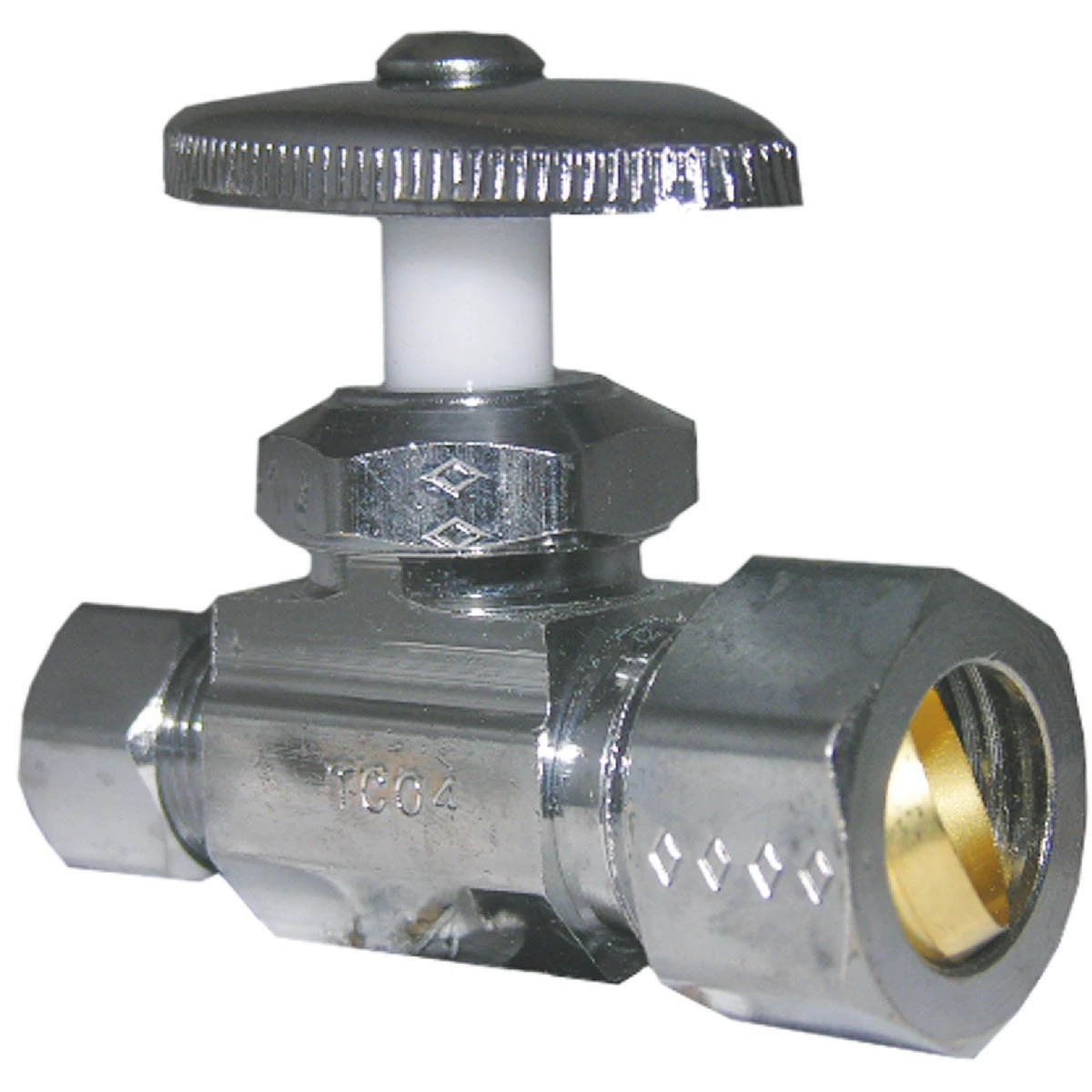 Straight Valve, Chrome, 5/8 x 3/8 In.
