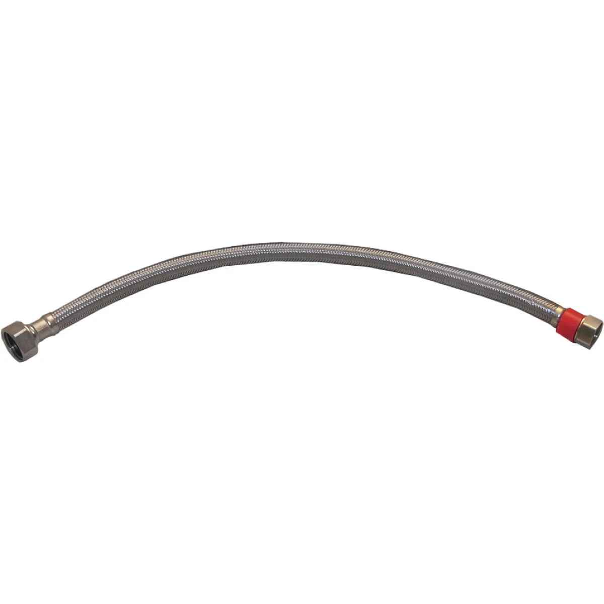 Faucet Connector, Stainless Steel, 1/2 Compression x 1/2 FIP x 16 In.