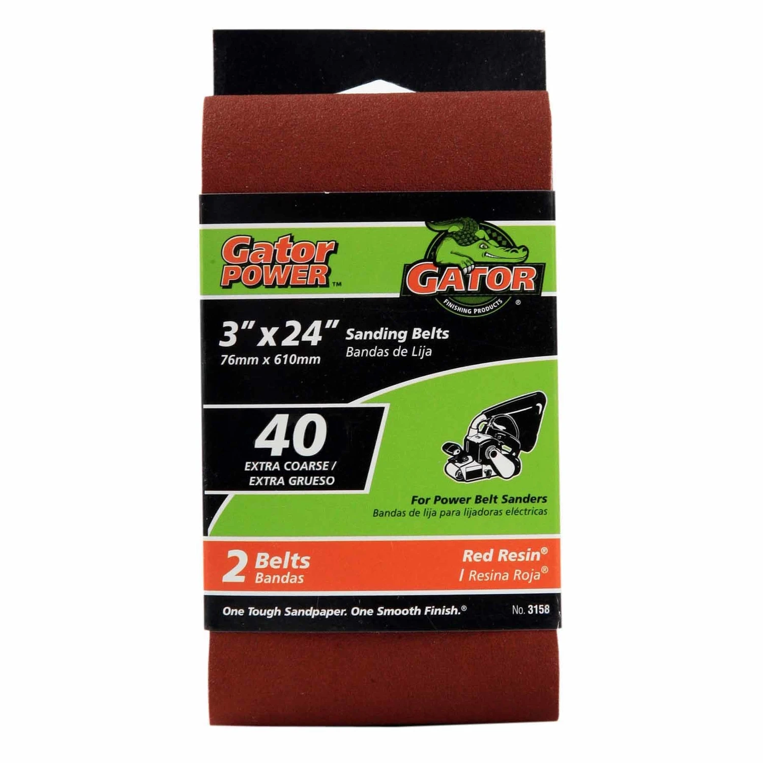 40-Grit Bi-Directional Sanding Belts, 2-Pk.