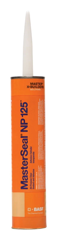 NP125 Elastomeric Polyurethane Sealant, NP125, Clear, 10.1 oz.
