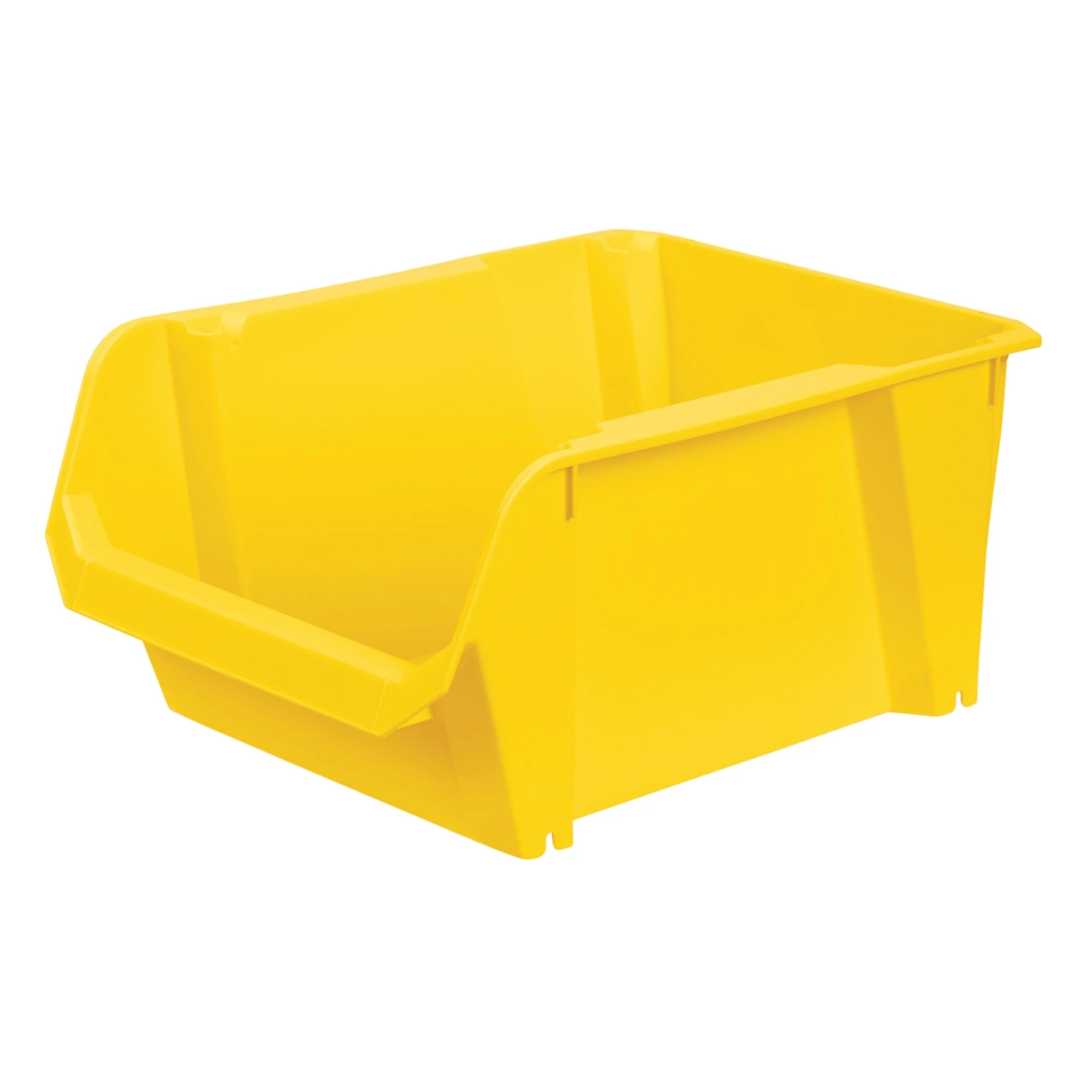 Storage Bin, Yellow Polypropylene, #2, 8-Pk.