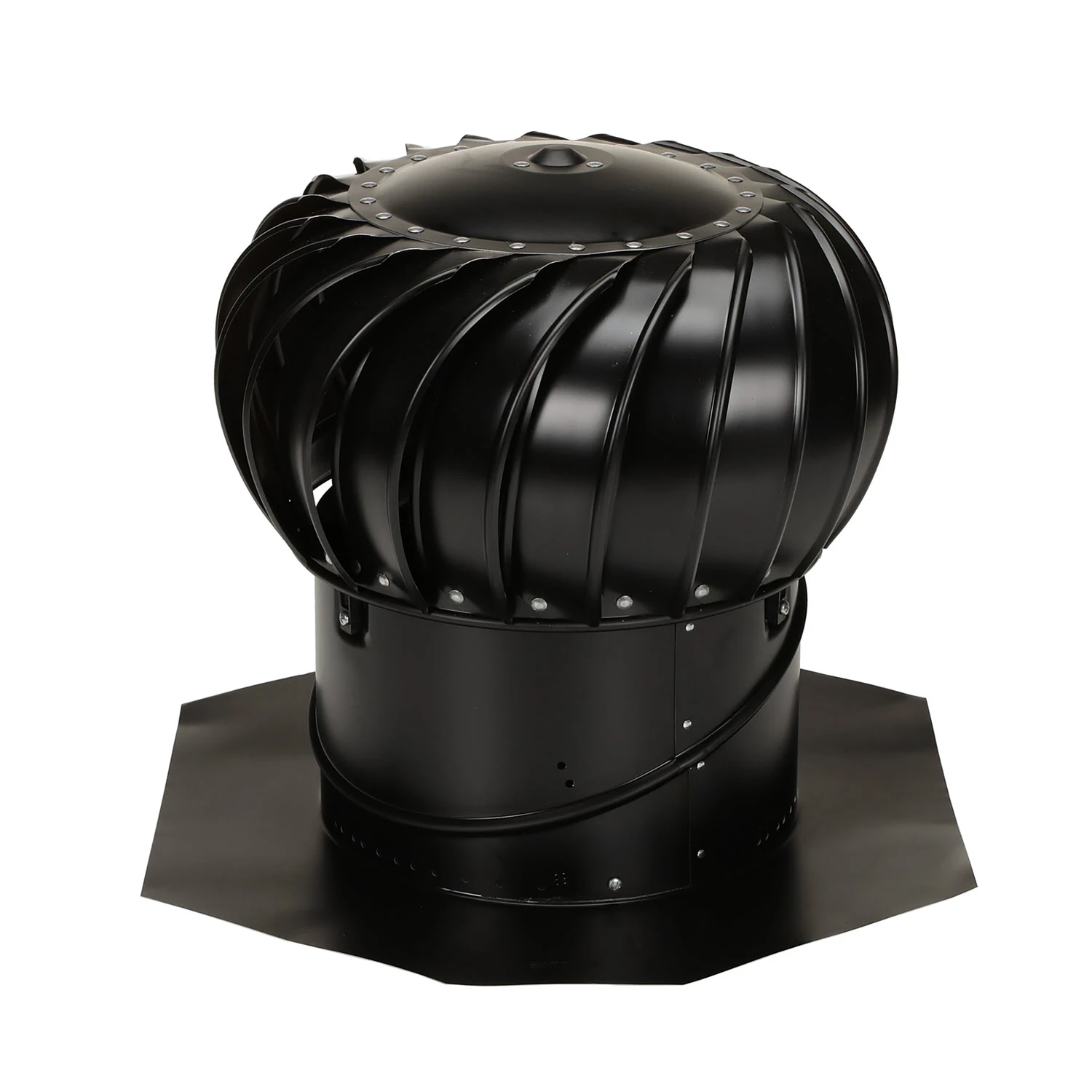 Airhawk Ventilation Turbine, Internal Brace, Aluminum, Black Finish, 12 In.