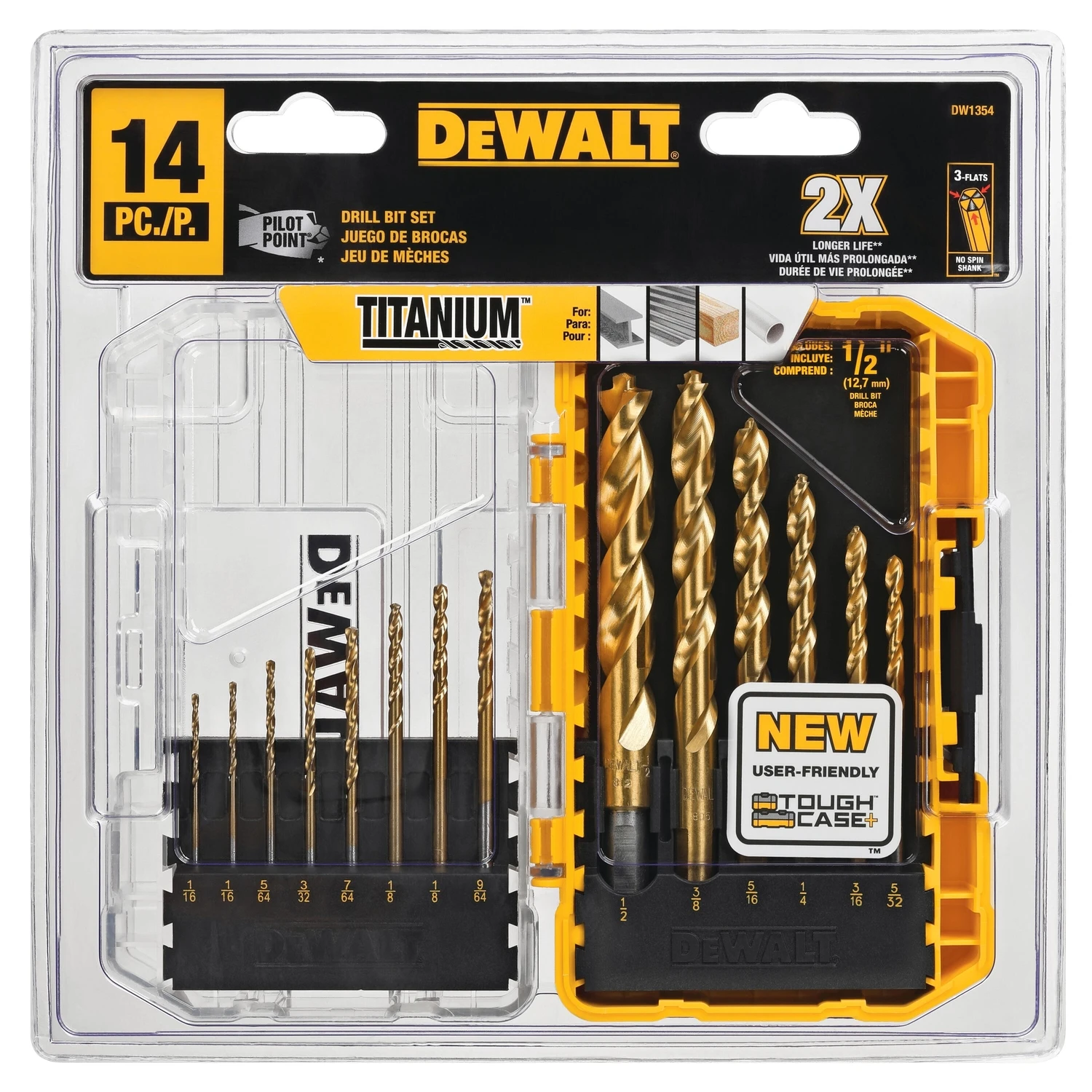 14-Pc. Titanium PP Drill Bit Set