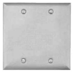 Weatherproof Blank Cover, 2 Gang, Gray