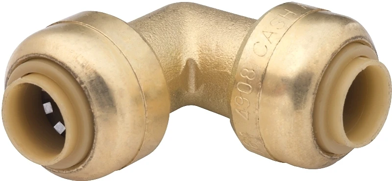 1/4 In. Push-Fit Pipe Elbow, Lead Free